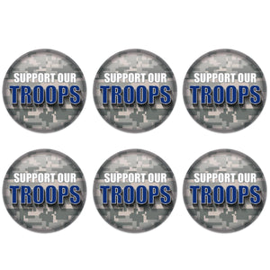 Beistle Support Our Troops Button (Case of 6)