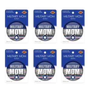 Beistle Military Mom Button (Case of 6)