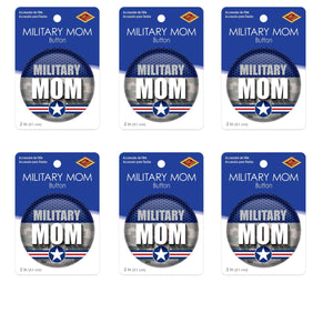 Beistle Military Mom Button (Case of 6)