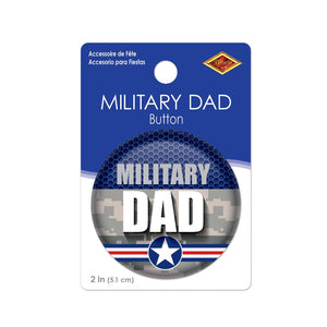 Beistle Military Dad Button (Case of 6)