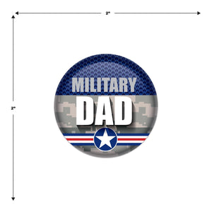 Beistle Military Dad Button (Case of 6)