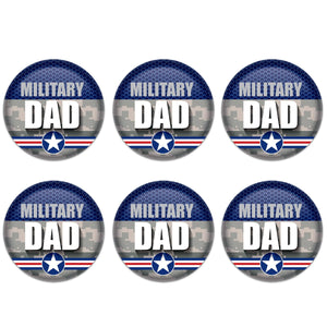 Beistle Military Dad Button (Case of 6)