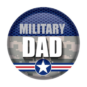 Military Dad Button- Navy- Star - Bulk 6 Pack