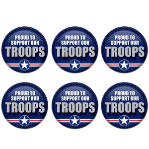 Proud To Support Our Troops Button