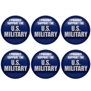 Beistle I Proudly Support U S Military Button (Case of 6)