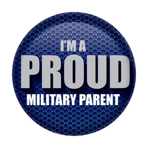 I'm A Proud Military Parent Button- Navy - Bulk 6 Pack