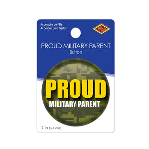 Beistle Proud Military Parent Button (Case of 6)