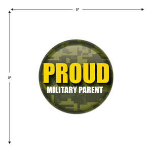 Beistle Proud Military Parent Button (Case of 6)