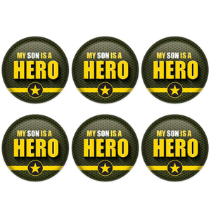 Beistle My Son Is A Hero Button (Case of 6)