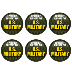 Beistle I Proudly Support The US Military Button (Case of 6)