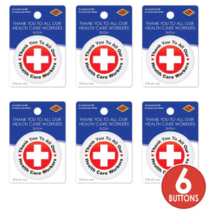 Beistle TY To All Our Health Care Workers Button (Case of 6)