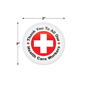 Beistle TY To All Our Health Care Workers Button (Case of 6)