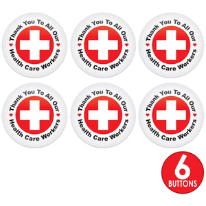 Beistle TY To All Our Health Care Workers Button (Case of 6)