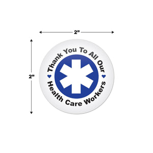 Beistle TY To All Our Health Care Workers Button (Case of 6)