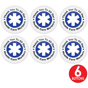 Beistle TY To All Our Health Care Workers Button (Case of 6)