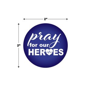 Beistle Pray For Our Heroes Button (Case of 6)