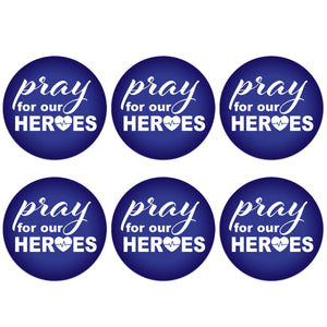 Beistle Pray For Our Heroes Button (Case of 6)