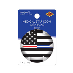 Beistle Medical Star Icon with Flag Button (Case of 6)