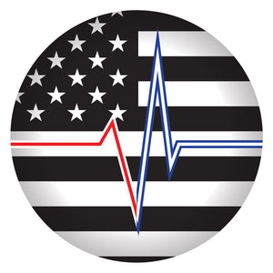 Heartbeat with Flag Button - Bulk 6 Pack