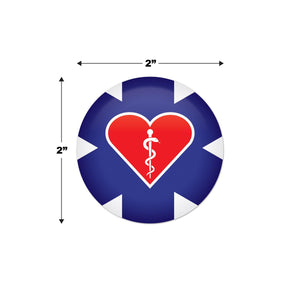 Beistle Medical Star Icon with Heart Button (Case of 6)