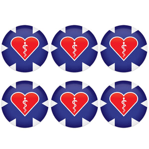 Beistle Medical Star Icon with Heart Button (Case of 6)