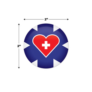 Beistle Medical Star Icon with Heart Button (Case of 6)