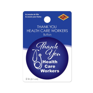 Beistle Thank You Health Care Workers Button (Case of 6)