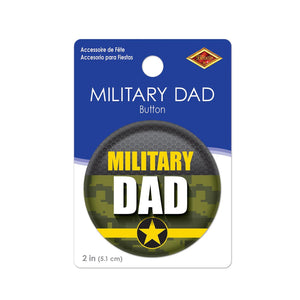 Beistle Military Dad Button (Case of 6)