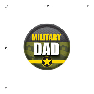 Beistle Military Dad Button (Case of 6)