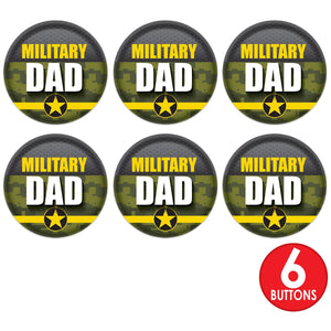 Beistle Military Dad Button (Case of 6)