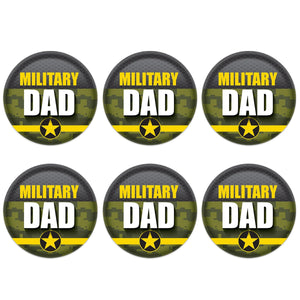 Beistle Military Dad Button (Case of 6)