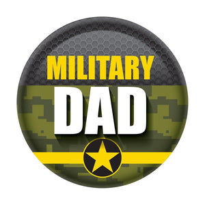 Military Dad Button- Army - Bulk 6 Pack