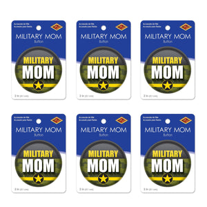 Beistle Military Mom Button (Case of 6)