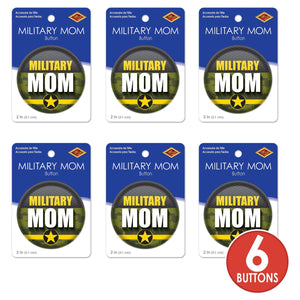 Beistle Military Mom Button (Case of 6)