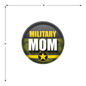 Beistle Military Mom Button (Case of 6)