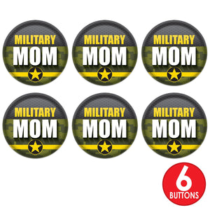 Beistle Military Mom Button (Case of 6)