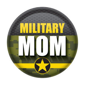 Military Mom Button- Army - Bulk 6 Pack