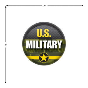 Beistle U.S. Military Button (Case of 6)