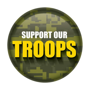 Support Our Troops Button - Camo - Bulk 6 Pack