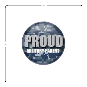 Beistle Proud Military Parent Button (Case of 6)