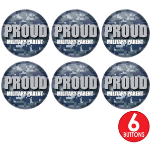 Beistle Proud Military Parent Button (Case of 6)