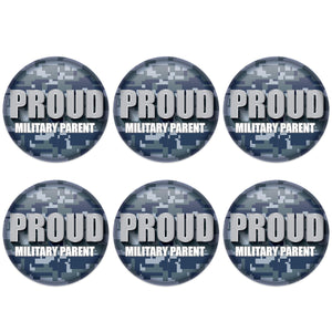 Beistle Proud Military Parent Button (Case of 6)