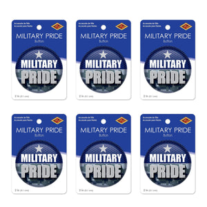 Beistle Military Pride Button (Case of 6)