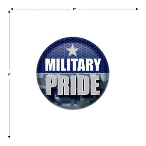 Beistle Military Pride Button (Case of 6)