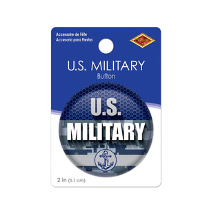 Beistle U.S. Military Button (Case of 6)