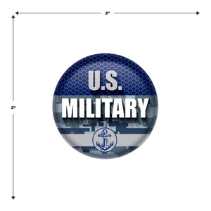 Beistle U.S. Military Button (Case of 6)