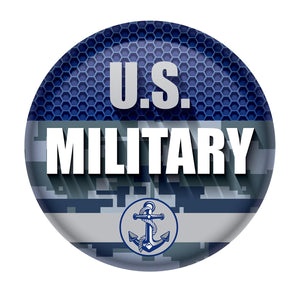 U.S. Military Button- Navy - Bulk 6 Pack