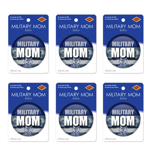 Beistle Military Mom Button (Case of 6)