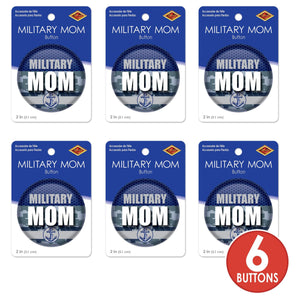 Beistle Military Mom Button (Case of 6)