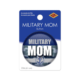 Beistle Military Mom Button (Case of 6)